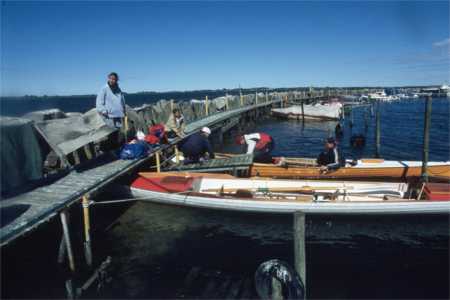 yachthafen ruderboot in box 