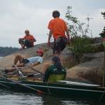 Pause auf einer Schäre