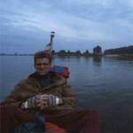 Nils auf der Elbe Steuermann