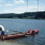 Ruderboot am Elbestrand