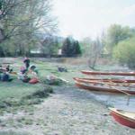 boote am ufer der Szentendre Donau