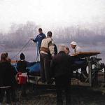 Einsetzen der Barke in Decin