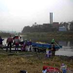 Barke in Decin Ruderer