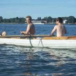 Ruderboot im Strelasund Rudern