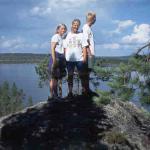 Ruderer auf dem Gipfel am Inari