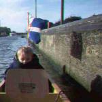 Malte als Kielschwein im Ruderboot