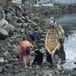 Baumgarten Vierer im Hafen von Honnigsvag