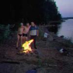 Lagerfeuer Ruderer Saimaa