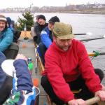 Ruderer auf der Barke