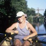 Martina rudernd auf der Spree