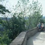 Ruderer auf dem Weg zur Burg