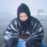 eingeschneiter Steuermann Ruderboot