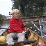 Patrik im Boot Schleuse