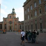 Stockholm Ruderer vor dem schloss