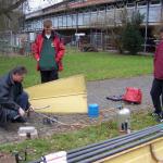 Ausleger reparieren Ruderboot