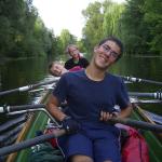 mannschaft Ruderboot Dreier