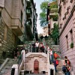 Treppe in Budpest mit Ruderern DWM07