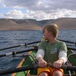 Patrick vor der Mondlandschaft
