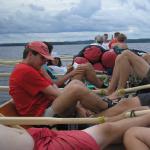 Pause im Kirchboot Bug SP07