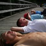 Ruderer bei der Pause Sw08