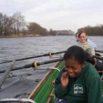 Maedchen Ruderboot auf dem Weg nach Ketzin 09