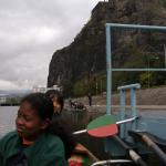 Nirina vor Burg Schreckenstein Usti Aussig Moldau Elbe 2010