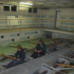 nicht ausgelastete Ruderer im Kasten Moldau 2010