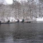 Rudervierer auf dem Wannsee Neujahr 2010
