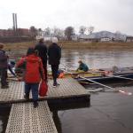 Barke am Steg Decin Elbe 11