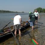 Ruderboot am Donaustrand hinter Wien D11