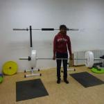 Nirina beim Gewichtheben Winter2011