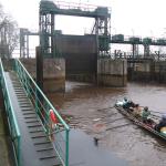 Ruderer Schleuse Ritterhude Hamme Winter2011