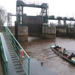 Ruderer Schleuse Ritterhude Hamme Winter2011