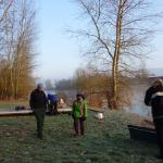 Ruderer vor dem Start Hann Muenden Winter2011