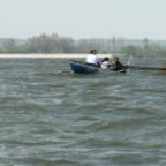 Heftige Wellen Donau vor Golubac Donau 2012