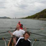 Schleuse Djerdap Ruderboot Donau 2012