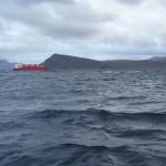 Inrigger vor dem Gastanker Mageroya 2012