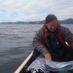 Uwe mit der Seekarte Porsangenfjord 2012