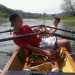 Chillen im Boot nach dem Marathon 2012