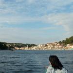 Ruderboote vor Zaton Kroatien 2013