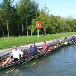Ruderboote in Saarkanalschleuse 2013