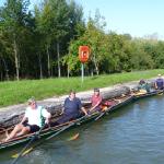 Ruderboote in Saarkanalschleuse 2013