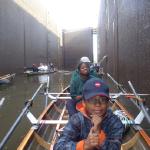 Ruderboote in Saarschleuse 2013