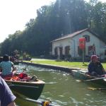 Ruderer in Saarkanalschleuse 2013