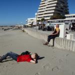 Ruderer am strand grande motte 2014