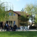 Ruderer vor der Pension Puiu in Dunavatu de Jos Donau 2014