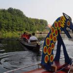 Drachenboot vor der Machnower Schleuse 2014