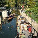 Schleuse wasserburg mit spreewaldkahn 2014