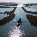 Vierer in der Lagunenlandschaft Venedig 2014