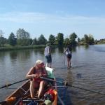 Ruderboot auf der Sandbank 2015